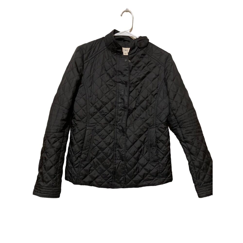 CATO‎ Quilted Black Puffer Coat Jacket Size Women's Small